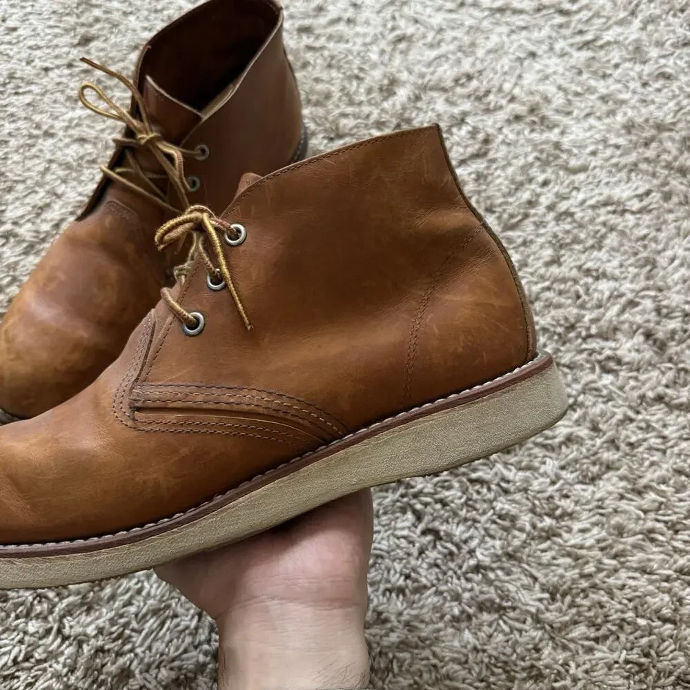 Red Wing 3140 Heritage Work Chukka Brown Leather Boots Lace Up Men’s Size 10.5 D